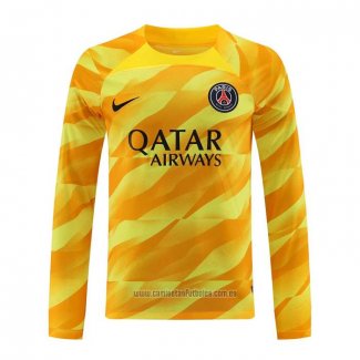 Camiseta del Paris Saint-Germain Portero Manga Larga 2023-2024 Amarillo