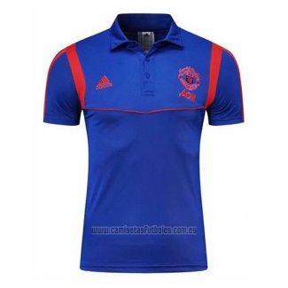 Camiseta Polo del Manchester United 2019-2020 Azul