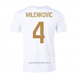 Camiseta del Serbia Jugador Milenkovic 2ª Equipacion 2022