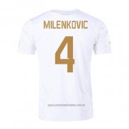 Camiseta del Serbia Jugador Milenkovic 2ª Equipacion 2022