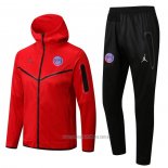 Chandal con Capucha del Paris Saint-Germain Jordan 2022-2023 Rojo