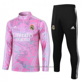 Chandal de Sudadera del Real Madrid Nino 2023-2024 Rosa