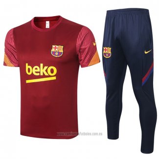 Chandal del Barcelona Manga Corta 2020-2021 Rojo