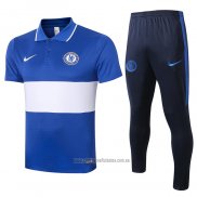 Conjunto Polo Chelsea 2020-2021 Azul