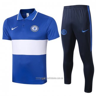 Conjunto Polo Chelsea 2020-2021 Azul