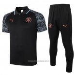 Conjunto Polo Manchester City 2020-2021 Negro