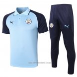 Conjunto Polo Manchester City 2020-2021 Azul