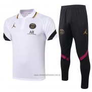 Conjunto Polo Paris Saint-Germain Jordan 2020-2021 Blanco