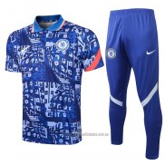 Conjunto Polo del Chelsea 2021-2022 Azul