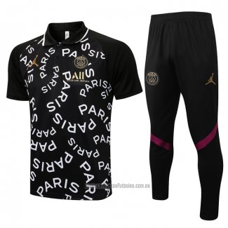 Conjunto Polo del Paris Saint-Germain Jordan 2021-2022 Negro