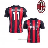 Camiseta del AC Milan Jugador Ibrahimovic 1ª Equipacion 2020-2021