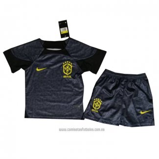 Camiseta del Brasil Portero Nino 2022 Negro