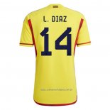 Camiseta del Colombia Jugador L.Diaz 1ª Equipacion 2022
