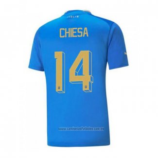 Camiseta del Italia Jugador Chiesa 1ª Equipacion 2022