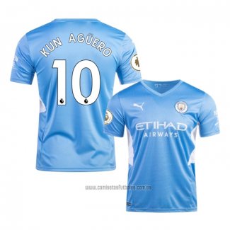 Camiseta del Manchester City Jugador Kun Aguero 1ª Equipacion 2021-2022