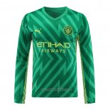 Camiseta del Manchester City Portero Manga Larga 2023-2024 Verde