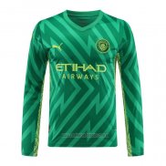 Camiseta del Manchester City Portero Manga Larga 2023-2024 Verde