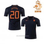 Camiseta del Paises Bajos Jugador Van De Beek 2ª Equipacion 2020-2021