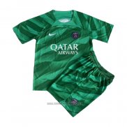 Camiseta del Paris Saint-Germain Portero Nino 2023-2024 Verde