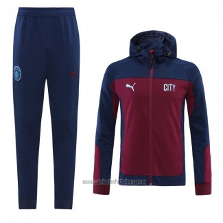 Chandal con Capucha del Manchester City 2020-2021 Rojo