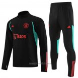 Chandal de Sudadera del Manchester United Nino 2023-2024 Negro