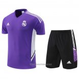 Chandal del Real Madrid Manga Corta 2022-2023 Purpura - Pantalon Corto