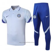 Conjunto Polo Chelsea 2020-2021 Gris