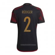 Camiseta del Alemania Jugador Rudiger 2ª Equipacion 2022