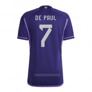 Camiseta del Argentina Jugador De Paul 2ª Equipacion 2022