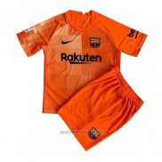 Camiseta del Barcelona Portero Nino 2021-2022 Naranja