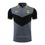 Camiseta Polo del Borussia Dortmund 2022-2023 Gris y Negro