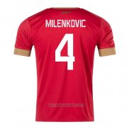 Camiseta del Serbia Jugador Milenkovic 1ª Equipacion 2022