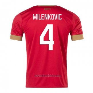Camiseta del Serbia Jugador Milenkovic 1ª Equipacion 2022