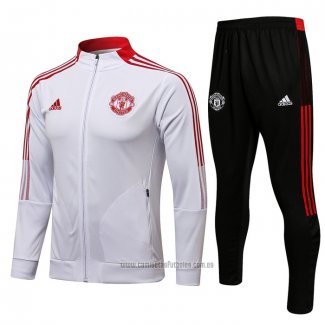 Chandal de Chaqueta del Manchester United 2021-2022 Blanco