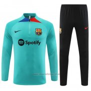 Chandal de Sudadera del Barcelona Nino 2023-2024 Verde