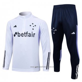 Chandal de Sudadera del Cruzeiro 2023-2024 Blanco