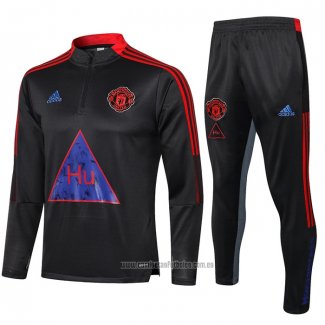 Chandal de Sudadera del Manchester United Nino 2021-2022 Gris