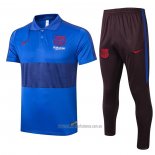 Conjunto Polo Barcelona 2020-2021 Azul