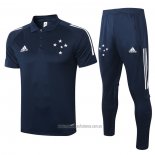 Conjunto Polo Cruzeiro 2020-2021 Azul