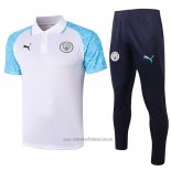 Conjunto Polo Manchester City 2020-2021 Blanco