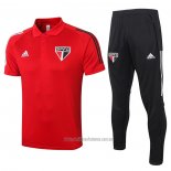 Conjunto Polo Sao Paulo 2020-2021 Rojo