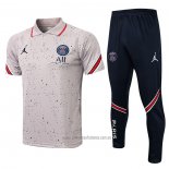 Conjunto Polo del Paris Saint-Germain Jordan 2021-2022 Gris