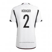 Camiseta del Alemania Jugador Rudiger 1ª Equipacion 2022