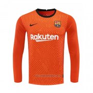 Camiseta del Barcelona Portero Manga Larga 2020-2021 Naranja