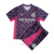 Camiseta del Manchester City Portero Nino 2023-2024 Purpura