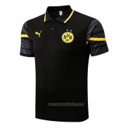 Camiseta Polo del Borussia Dortmund 2022-2023 Negro y Amarillo
