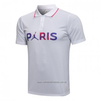 Camiseta Polo del Paris Saint-Germain Jordan 2021-2022 Blanco