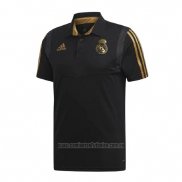 Camiseta Polo del Real Madrid 2019-2020 Negro y Oro