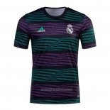 Camiseta Pre Partido del Real Madrid 2022 Verde y Purpura