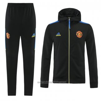 Chandal con Capucha del Manchester United 2021-2022 Negro